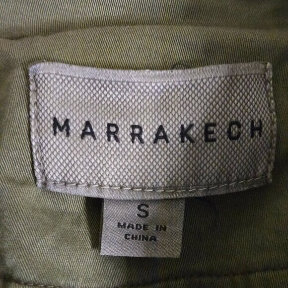 Anthropologie Marrakech Olive Utility Jacket Full Zip Snap Pockets Size S - Picture 10 of 11